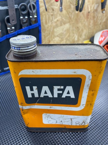 Hafa oil tin empty - oil, collectable