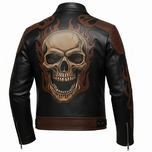 Men skull flame - skull,