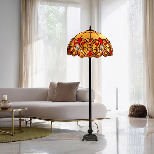 Tiffany floor lamp stained - tiffany,