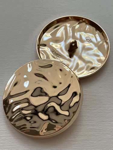 Giant gold button - gold, metal