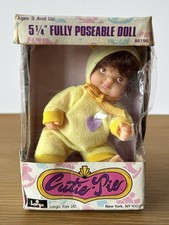 Rare Vintage 1980s Cutie-Pie Fully Poseable Doll by Largo Toys - Sealed In Box
