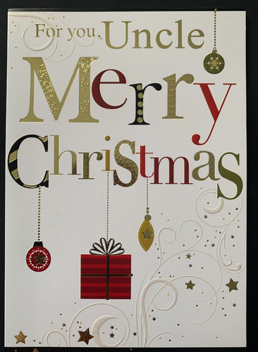 Uncle christmas card verse - uncle, card,