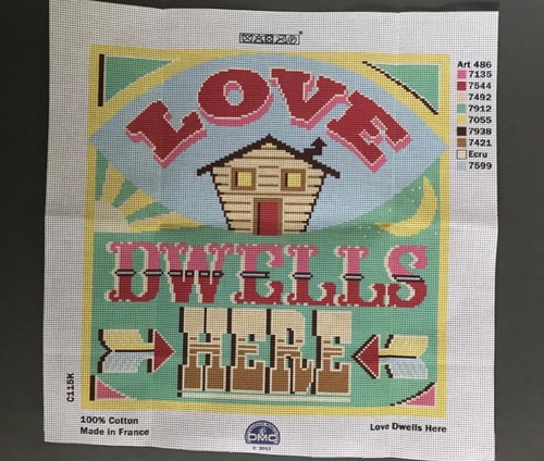 Love dwells here tapestry - 'love,