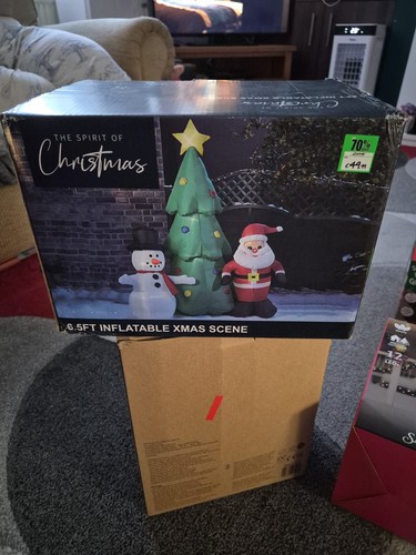 5ft inflatable xmas santa - inflatable,