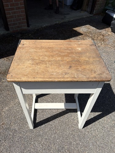 Used school desk with - , lid