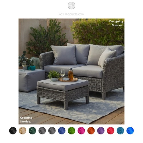 Rattan patio furniture - patio, sofa
