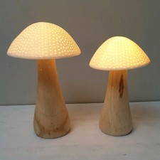 New 2 Mushroom Toadstool Lamp
