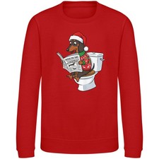 Funny Sausage Dog Christmas Sweatshirt Festive Hat Xmas Jumper Gift For Kids
