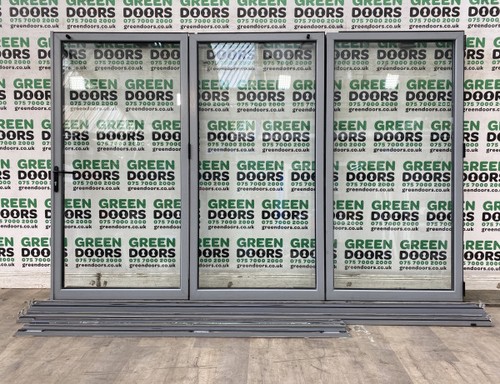 Aluminium grey bifolding doors - bifolding,