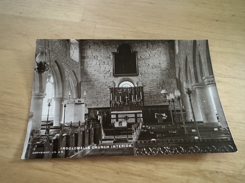 Postcard ingoldmells church - ingoldmells,