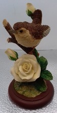 Vintage Border Fine Arts Resin Figure : Wren on Yellow Rose Bush (A6053), 2005