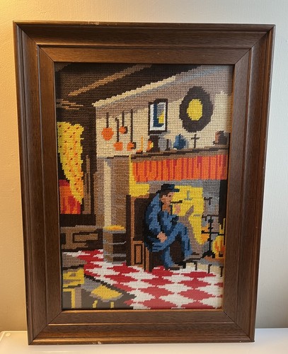 Vintage tapestry needlepoint - vintage,
