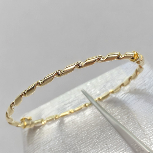 Bangle 9ct brushed gold - 9ct,