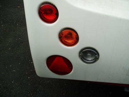 Caravan nearside rear - rear, light