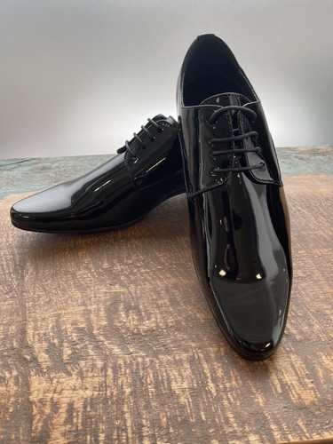 Clear mens black patent - clear,