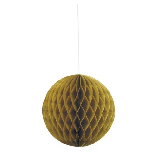 Gold honeycomb ball party - ball,