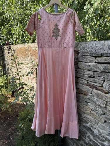 Pink gold embellished maxi - pink,