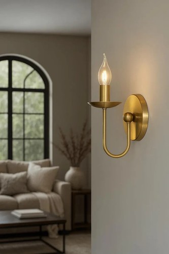 Handmade brass candle wall - handmade,