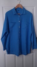 Womens blue button shirt - womens,