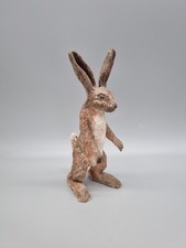 A Studio Pottery Ceramic Hare Sculpture (18cm Tall), Incised Makers Mark.