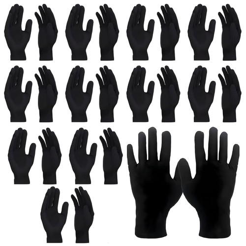 24pcs black cotton gloves - cotton,