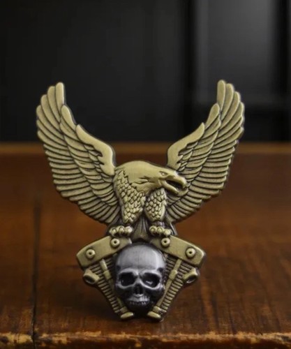 Skull biker rocker - skull, badge