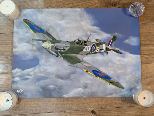 Acrylic paper spitfire by - on, "spitfire"