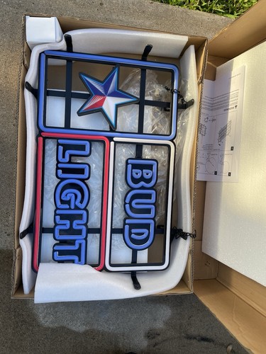 Animated bud light texas flag - light,
