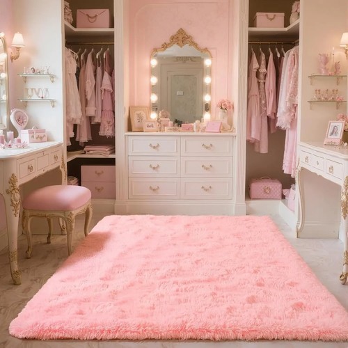 Fluffy rugs large shaggy rug - rugs,
