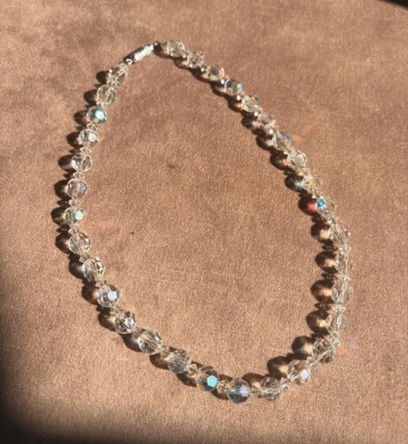 Vintage crystal round beaded - vintage,