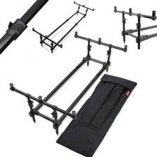 Carp Rod Pod Stand For 3 Rods Solid Square Setup Fully Adjustable Matt Black