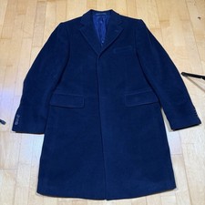 Men’s M&S luxury black wool overcoat size M