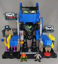 Imaginext DC Super Friends BATMAN ROBO ROBOT BATCAVE & MOTORCYCLE Action Figure