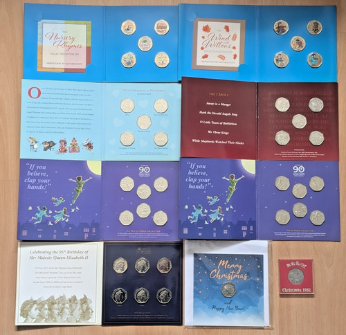 Lot 50p coin sets guernsey - 50p,