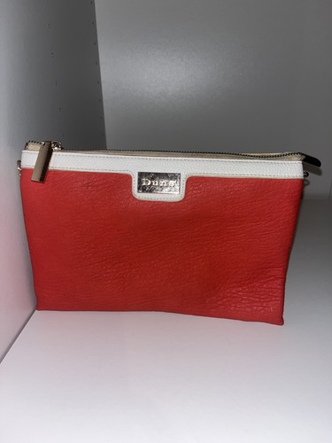 Dune coral and tan clutch - coral,