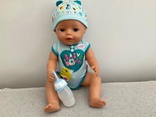 Baby Annabell Alexander 43cm -with bottle Blue boy  Zapf creation
