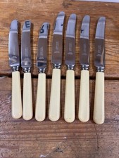 Vintage HOUSLEY Dinner Dessert Knives Stainless 24cm & 21cm