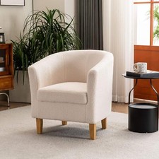 Tub chair boucle - chair, cream