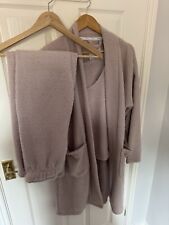 F&F Mrs Hinch Neutral 3 Piece Butter Yarn Lounge Set Loungewear Size S Small