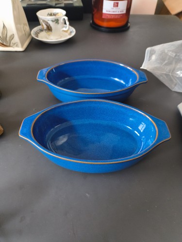 Two denby imperial blue - ,