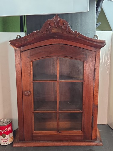 Antique wooden curio cabinet - curio,