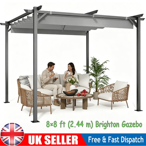 8ft metal pergola - pergola, gazebo