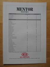 KIA MENTOR 1.6 1994 1995 UK