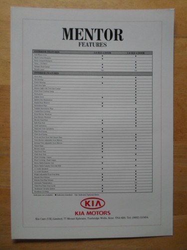 Kia mentor 1994 1995 - 1994, uk