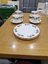 Gainsborough Bone China Maple Leaf  Pattern Cups and Saucers And Plates
