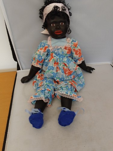 Vintage black doll - black, doll,