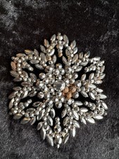 antique victorian cut steel star brooch a/f