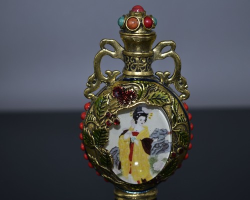 Handmade painted bottle - 3.6”handmade,