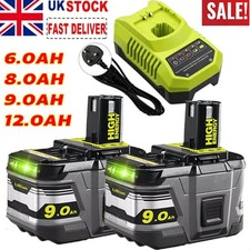 For RYOBI 18V One+ Plus Li-ion 9.0Ah Battery P108 P105 RB18L50 RB18L40 Charger