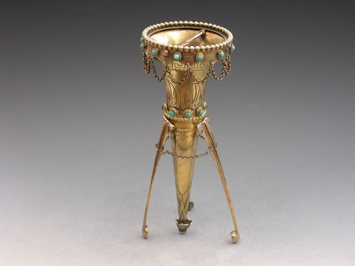 Victorian silver gilt posy - gilt,